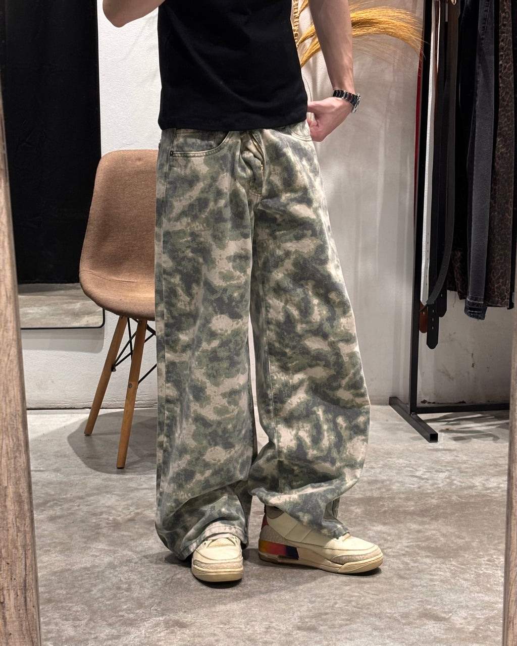 Pantalón Baggy Camuflado Claro