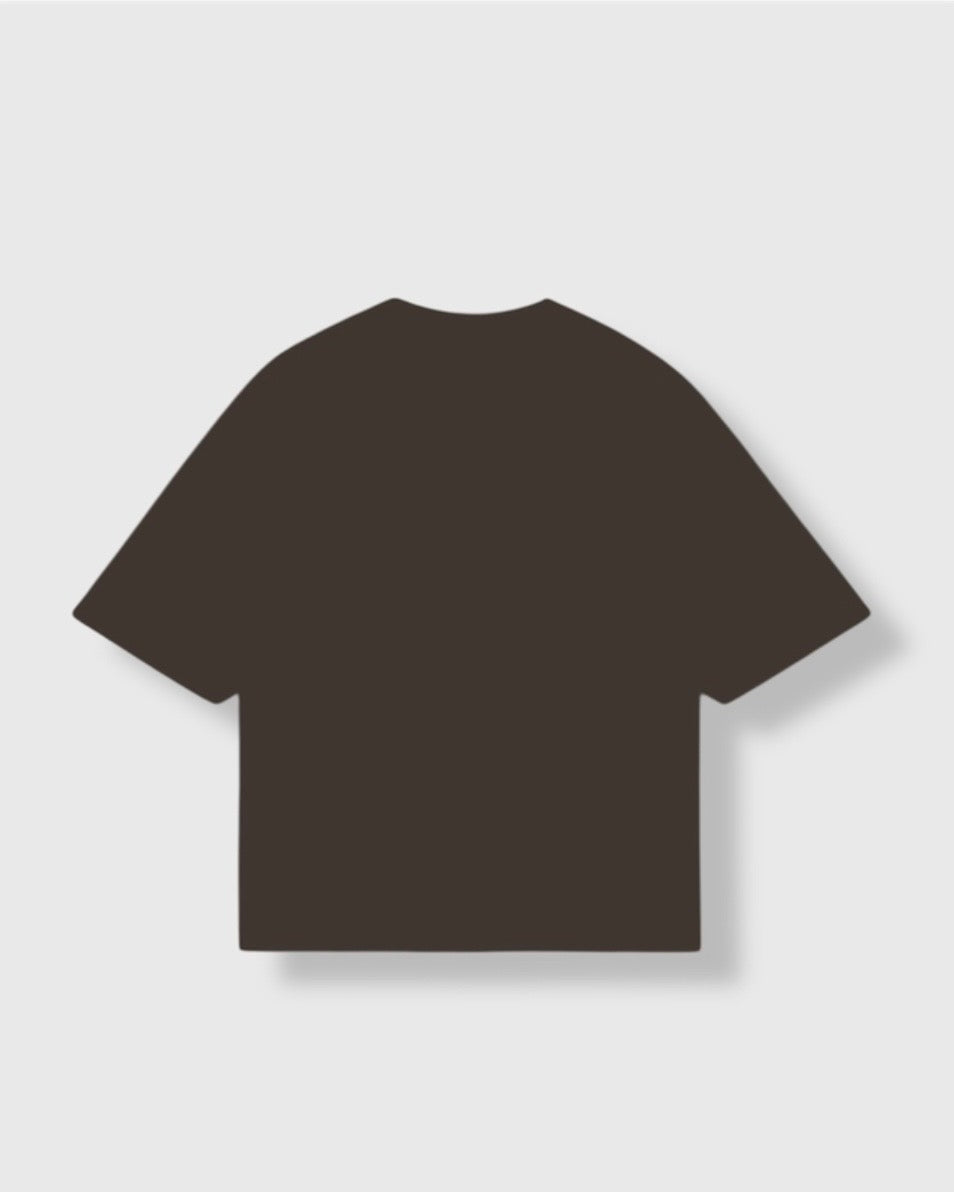 Remera Básica Oversize Marrón Premium