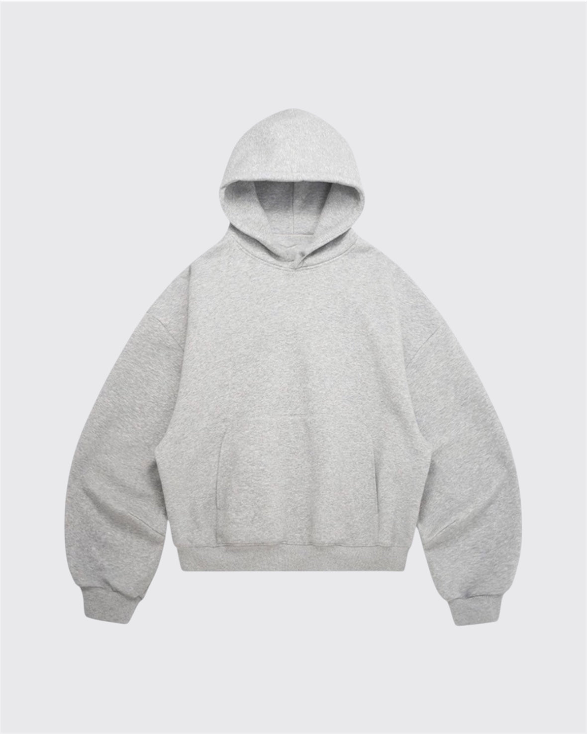 Hoodie Gris Melange Básico
