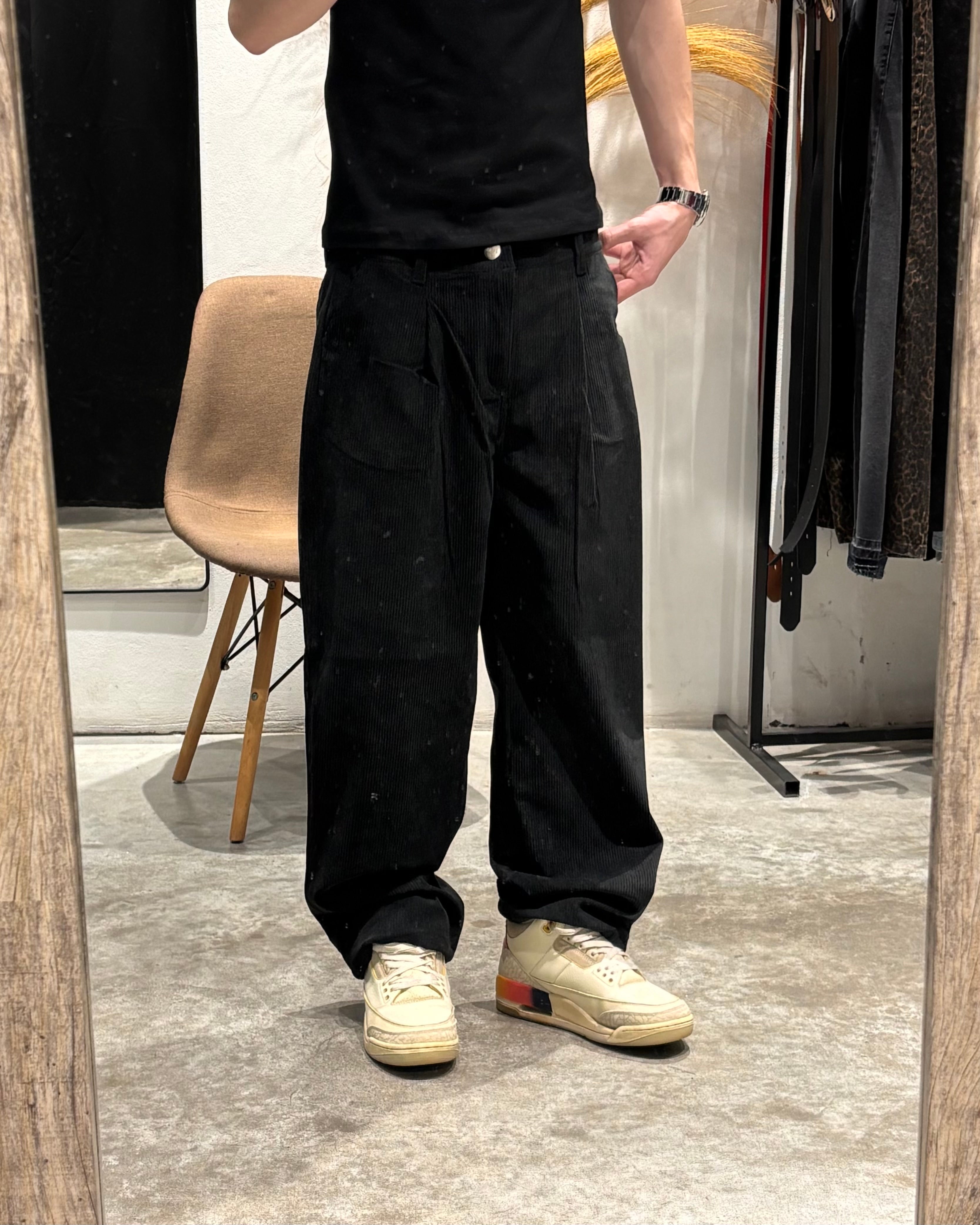 Pantalón Baggy Corderoy Negro