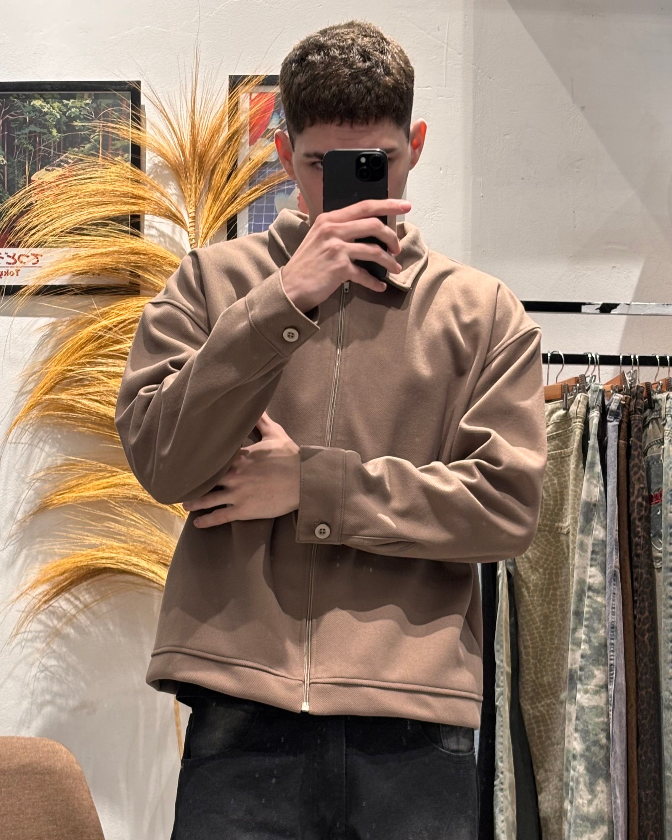 Campera Minimalista Valentino Marrón