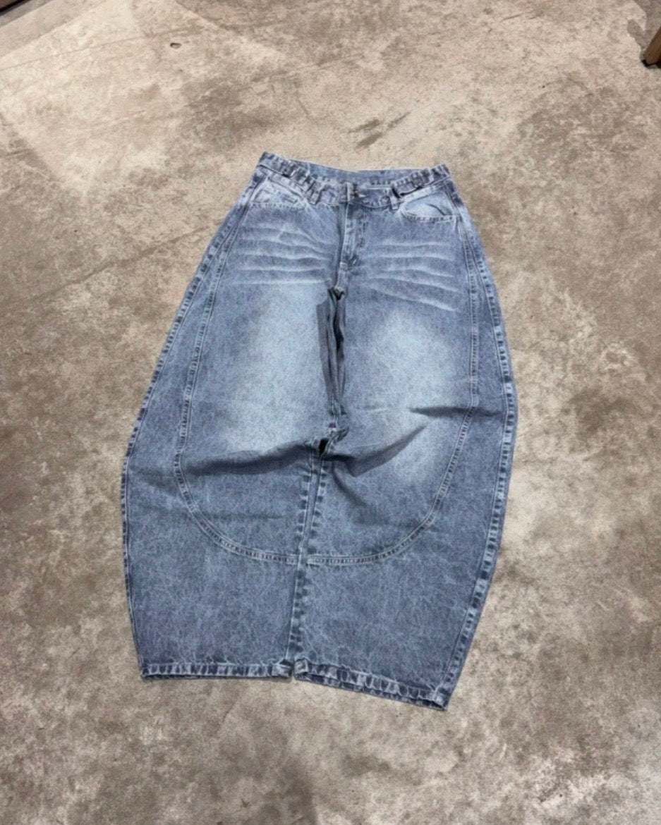 Pantalón Barrel Celeste