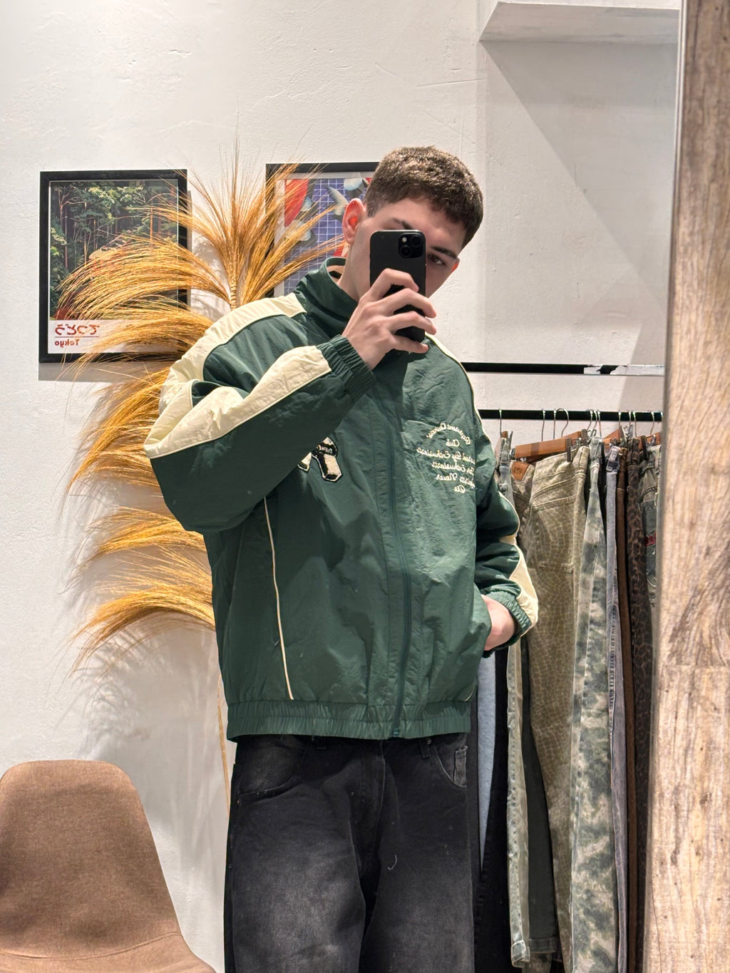Campera Track Retro Verde