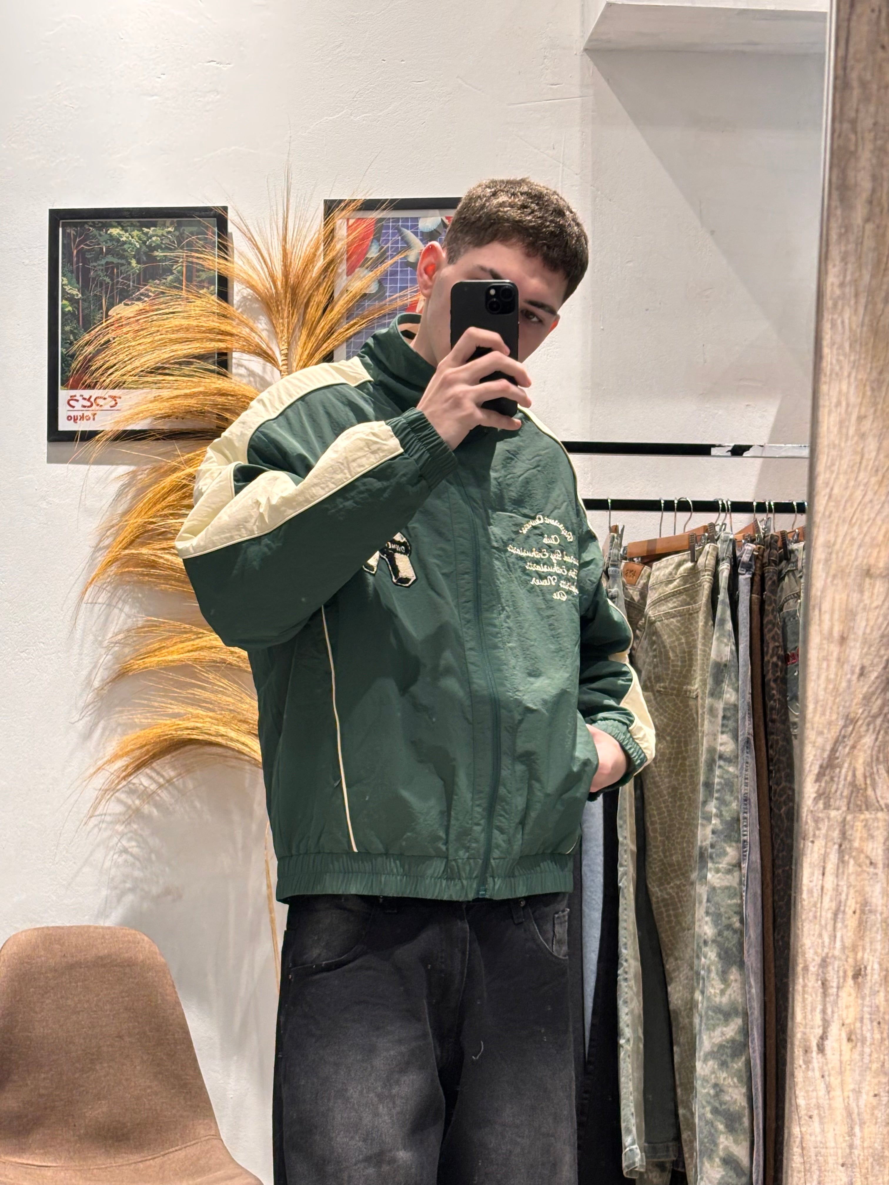 Campera Track Retro Verde