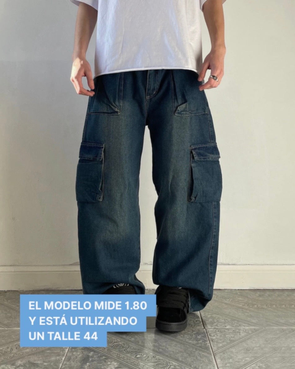 Pantalón Cargo Océano Oscuro