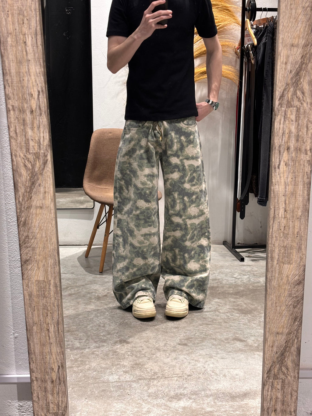 Pantalón Baggy Camuflado Claro
