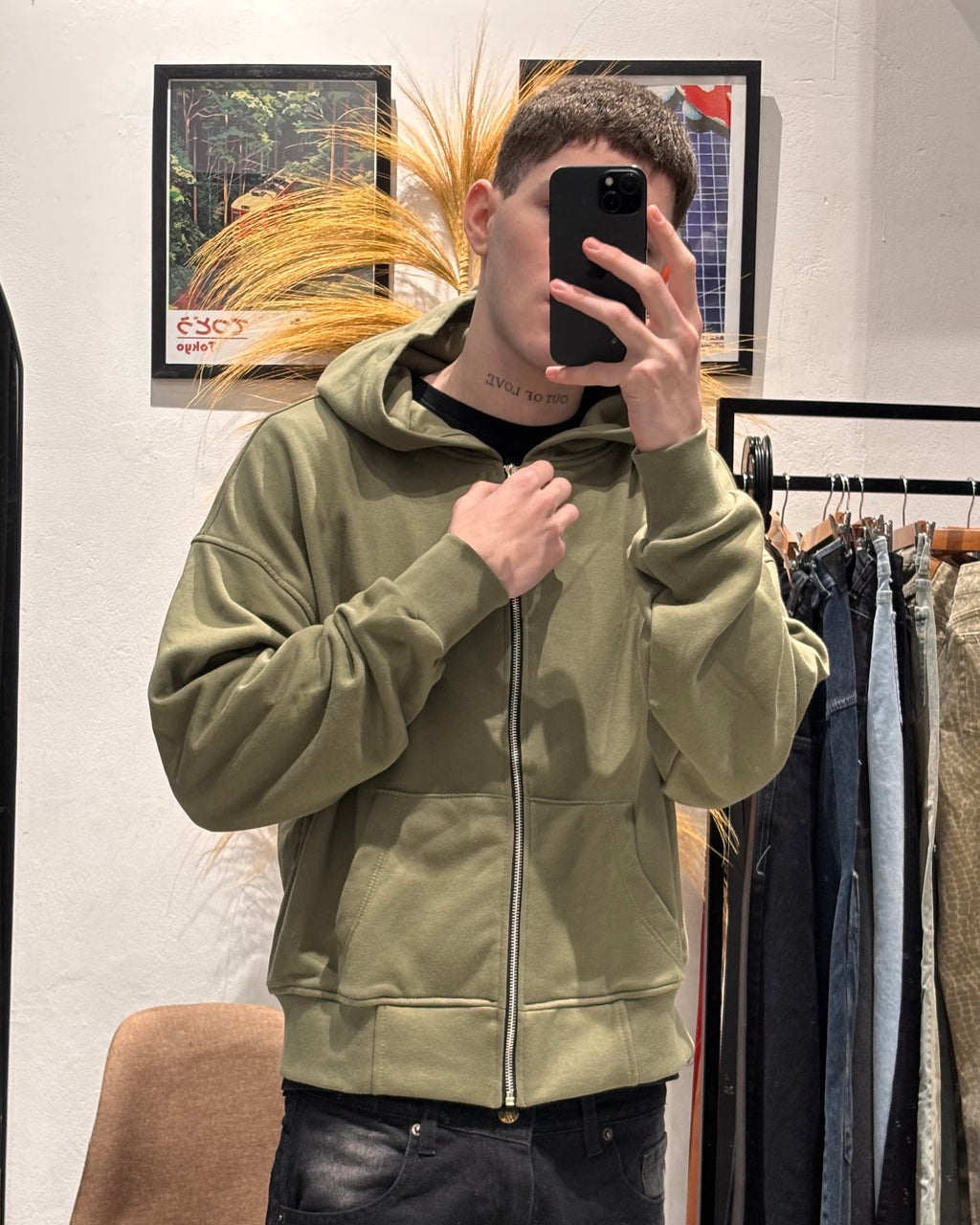 Campera Boxy Verde Oliva