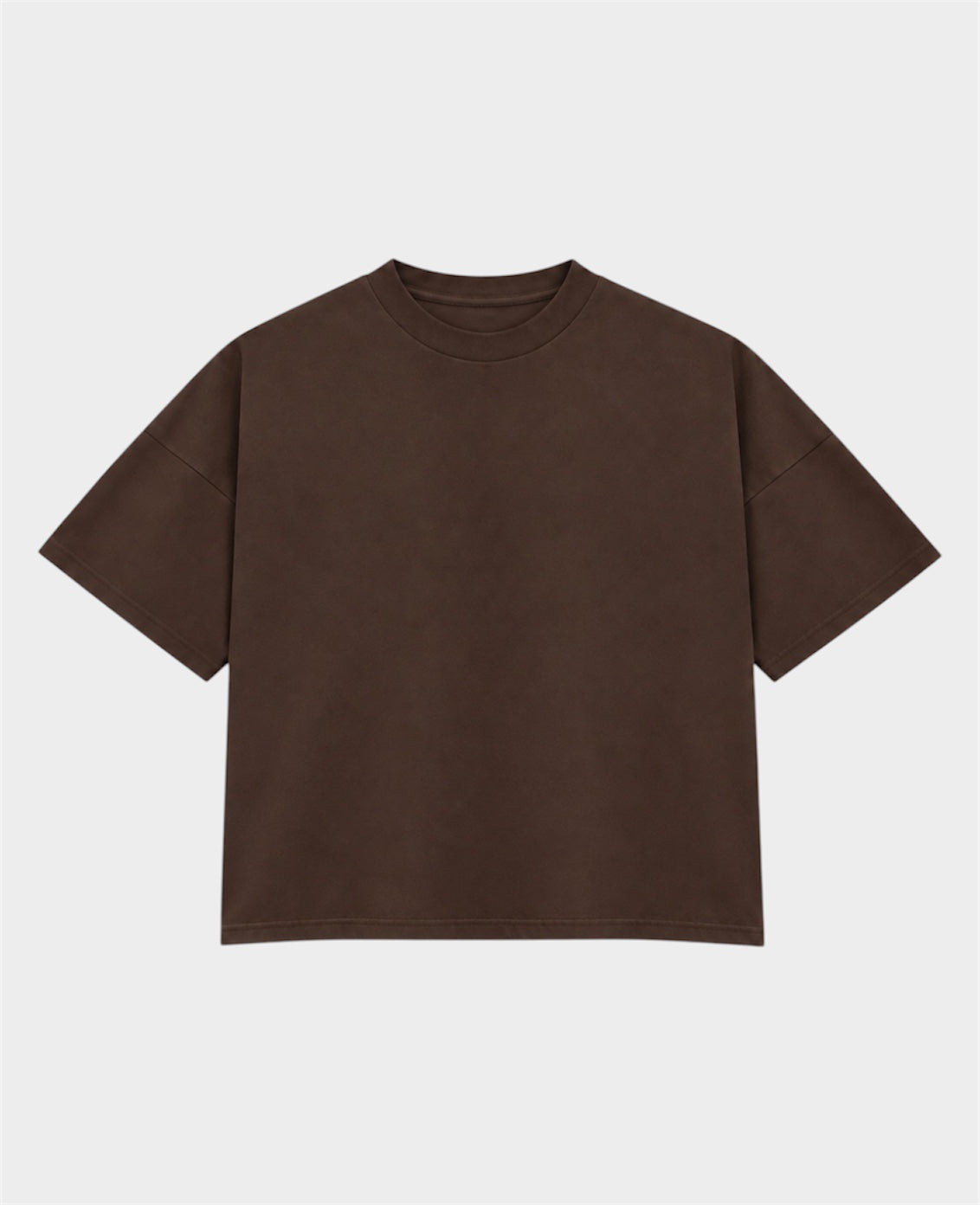 Remera Básica Boxy Marrón