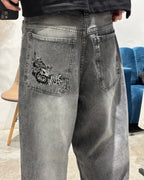 Pantalón Baggy Bordado Tradicional