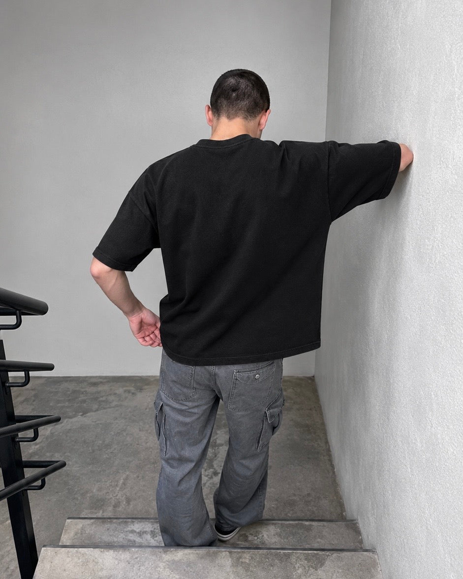 Remera Básica Boxy Negra