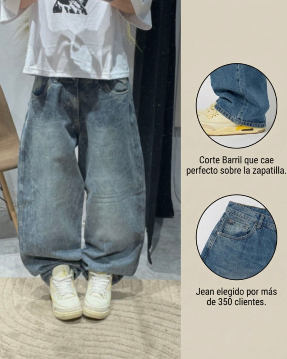 Pantalón Barrel Porto Lavado