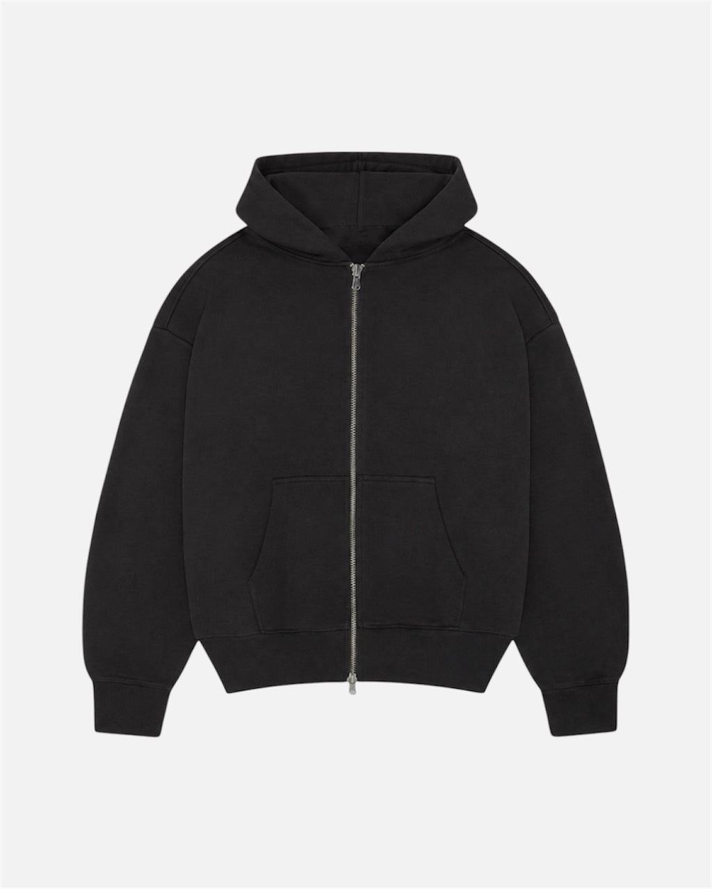 Campera Zip Básica Negra