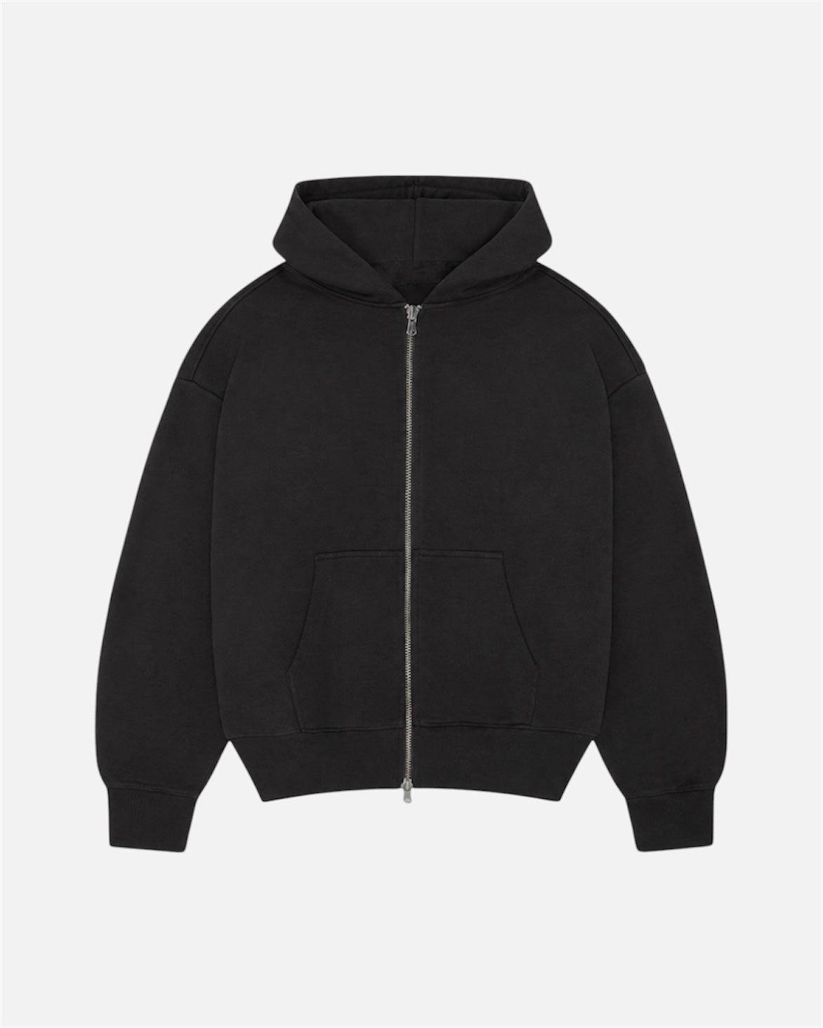 Campera Zip Básica Negra